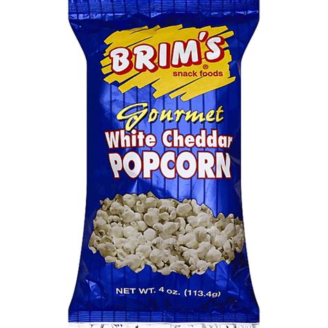 Brims Snack Foods Popcorn, Gourmet, White Cheddar | Cheese & Puffed ...