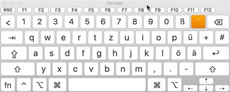 German Keyboard Layout