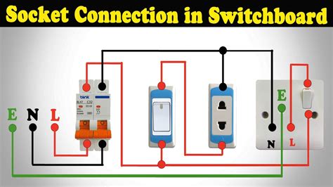 2 pin & 3 pin socket connection in switchboard | House Wiring Switch ...