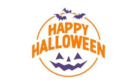 Happy Halloween logo lettering. Spooky badge design. 11998134 Vector ...