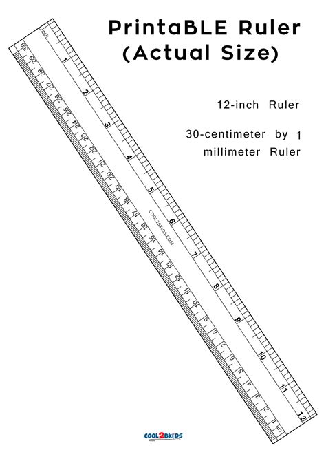 Printable Inch Ruler Actual Size