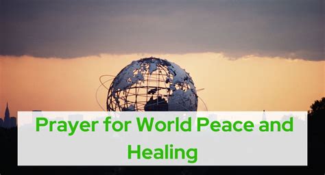 Powerful Prayer For World Peace And Healing | Short Prayers For Peace ...