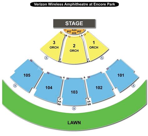 Verizon Wireless Amphitheatre at Encore Park, Alpharetta GA | Seating ...