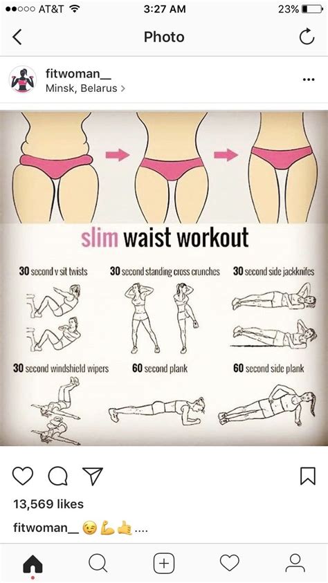 Workout Challenge, Workout Plan, Tiny Waist, Excersize, Slim Waist ...