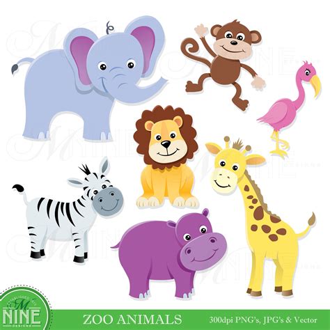 Zoo Animals Clipart Border