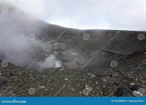 Volcano Crater in Activity in North Sulawesi Stock Photo - Image of ...