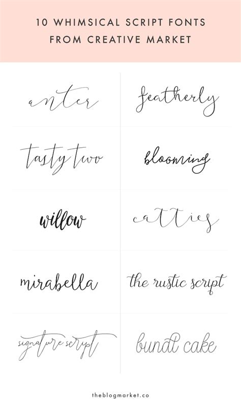 Whimsical Script Fonts from Creative Market | Whimsical script fonts ...