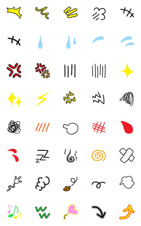 Manga Symbol – LINE Emoji | LINE STORE | Comic tutorial, Drawing base ...