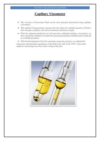 Viscosity measurement methods | PDF