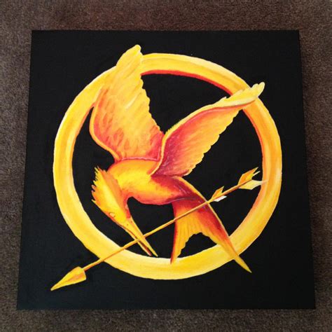 Katniss Everdeen's Mockingjay Pin on Canvas by katnissandpeeta98 on ...