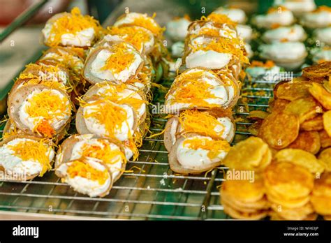 Khanom Buang - Thai traditional dessert, crispy pancake made with cream ...