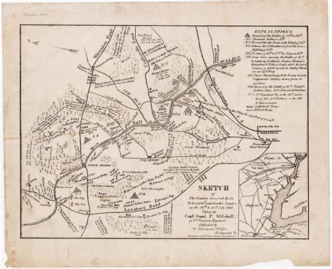 Confederate plan of First Bull Run - Rare & Antique Maps