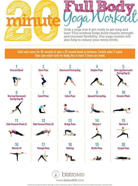 20 Minute Full Body Yoga Workout [Guide] | Daily Infographic