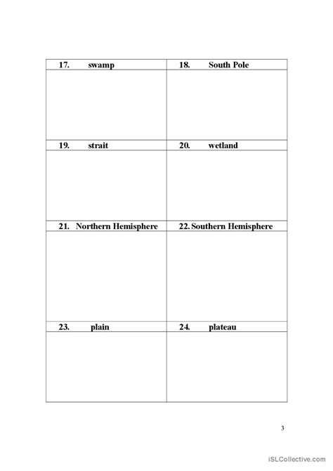 Worksheet: Define geography terms a…: English ESL worksheets pdf & doc