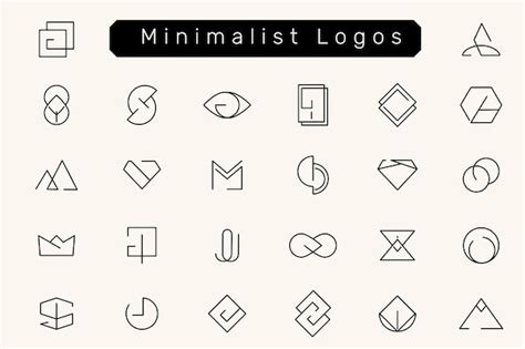 Minimal logo designs set | Free Vector