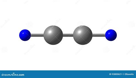 Cyanogen Molecular Structure Isolated On White Royalty-Free ...