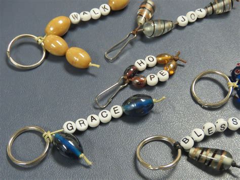 Simple DIY Beaded Keychains