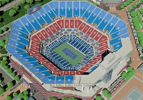 US Open Tennis Interactive Seating Chart | Arthur Ashe Stadium