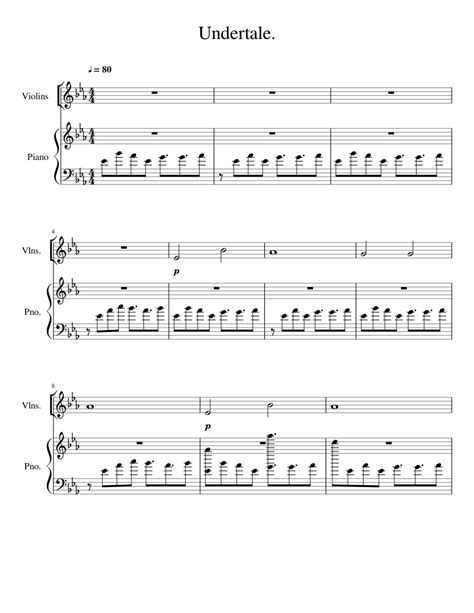 Undertale memory Sheet music for Piano, Harp, Strings | Download free ...