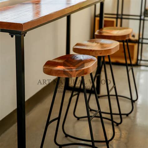 Meja Bar Minimalis Modern Kayu Solid - artnaturalwood.com