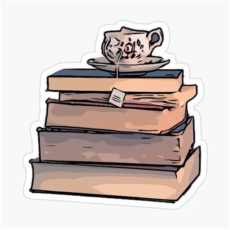 "Stack of books" Sticker for Sale by AthenaPlays | Aesthetic stickers ...