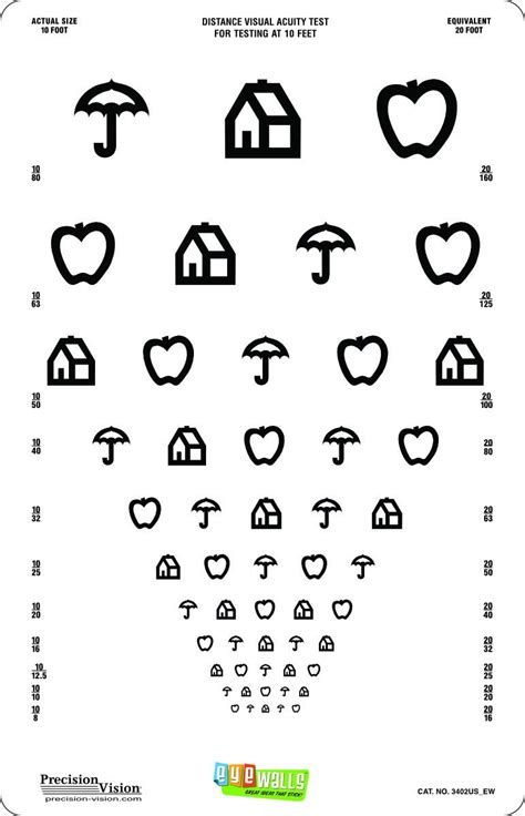 Galleon - Kids Peel And Stick 11”x17” Eye Test Chart (EyeWalls)