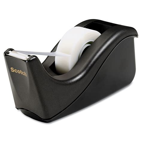 Value Desktop Tape Dispenser, 1" Core, Two-Tone Black - ASE Direct