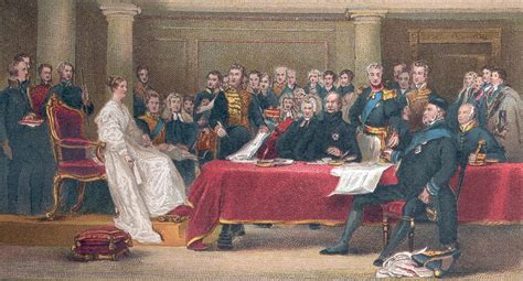 1837 Queen Victoria presiding at her first Privy Council after David ...