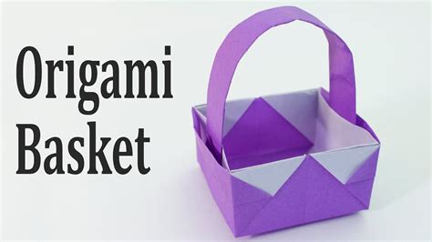 Origami Easter Basket Tutorial (Traditional) - YouTube