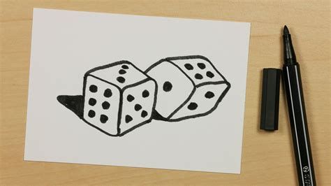 How to Draw Two Dice - Easy Cartoon Doodle for Kids [81] - https ...