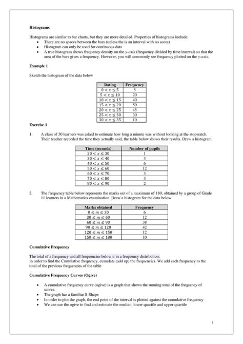 DATA Handling Part 1 (cumulative frequency , ogive, histogram)-2 ...