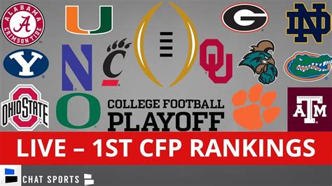 CFP Rankings LIVE – Top 25 Teams In First College Football Playoff ...