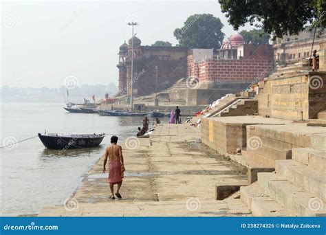 View of Panchkot Ghat. Varanasi, India Editorial Photo - Image of ...