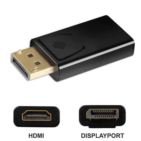 DisplayPort to HDMI,DisplayPort to HDMI Male to Male Adapter Gold ...