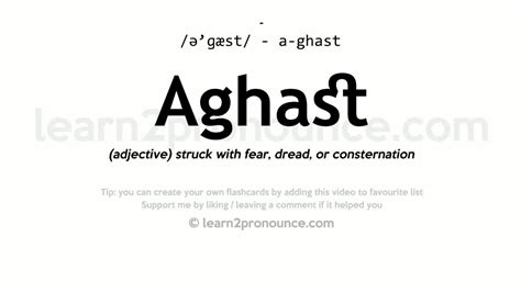 Pronunciation of Aghast | Definition of Aghast - YouTube