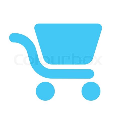 Icon - shopping cart - light blue | Stock vector | Colourbox