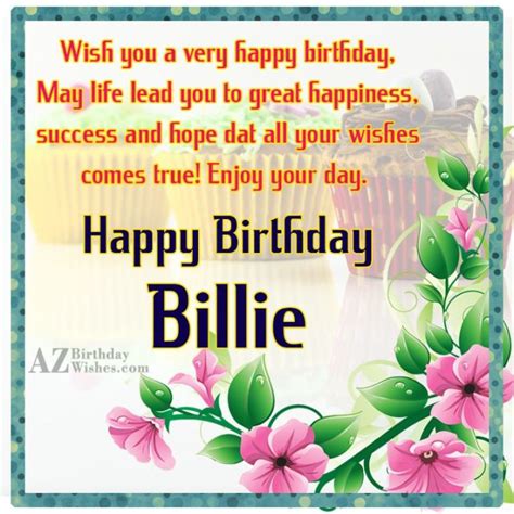 Happy Birthday Billie - AZBirthdayWishes.com