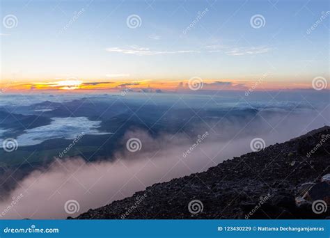 Mountain Fuji Sunrise in Japan Stock Image - Image of morning, heritage ...