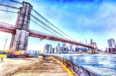 Brooklyn Bridge Art Photograph by David Pyatt