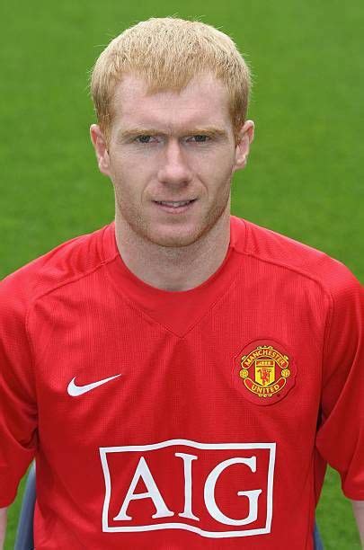 Paul Scholes of Manchester United poses during the club's official ...