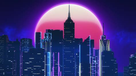 Synthwave City Retro Neon 4k Wallpaper,HD Artist Wallpapers,4k ...