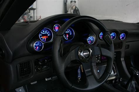 BLACK STITCH DASH DASHBOARD LEATHER SKIN COVER FITS MITSUBISHI GTO ...