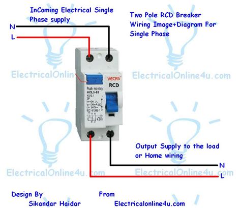 How To Do 2 Pole Fixed RCD Wiring For Protection | Electrical Online 4u