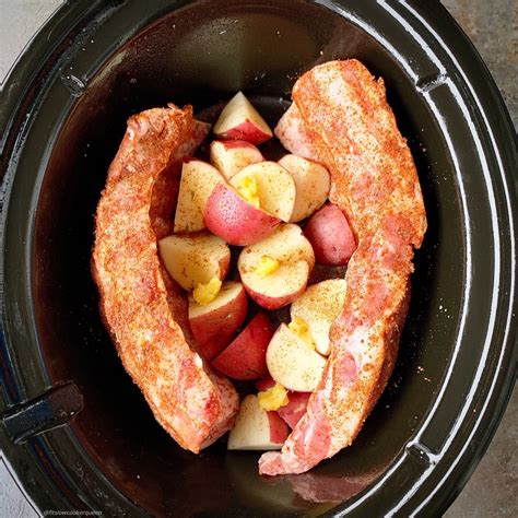 Slow Cooker Ribs & Potatoes + VIDEO - Fit Slow Cooker Queen