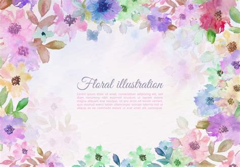 Vector Colorful Watercolor Flower Border 148077 Vector Art at Vecteezy