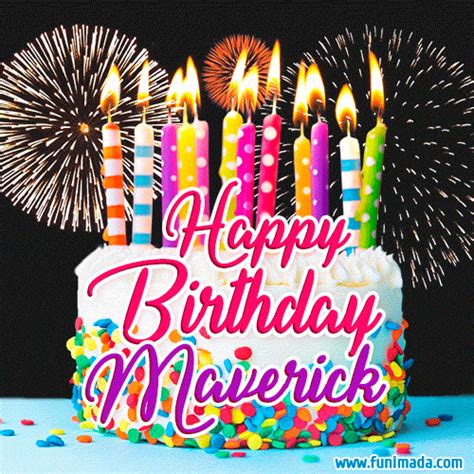 Happy Birthday Maverick GIFs for Him - Download on Funimada.com