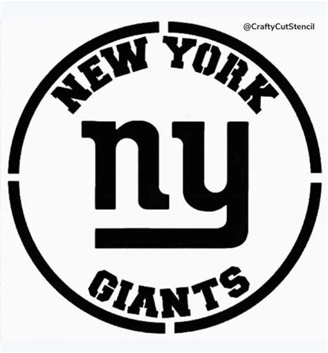 New York Giants Stencil Durable & Reusable Stencils 6x6 Inch FREE ...