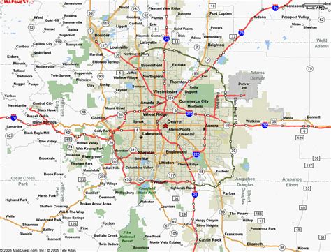 Map of Denver Colorado - TravelsMaps.Com