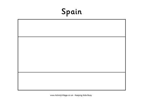 Spanish flag colouring page | Flag coloring pages, Spain flag, Spanish ...