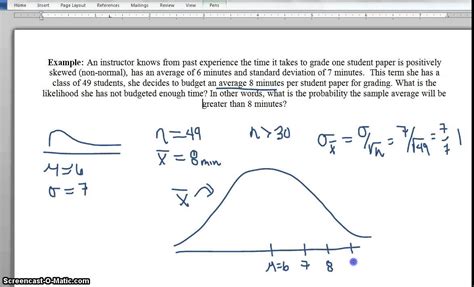 Central Limit Theorem Example Problem Grading Papers - YouTube